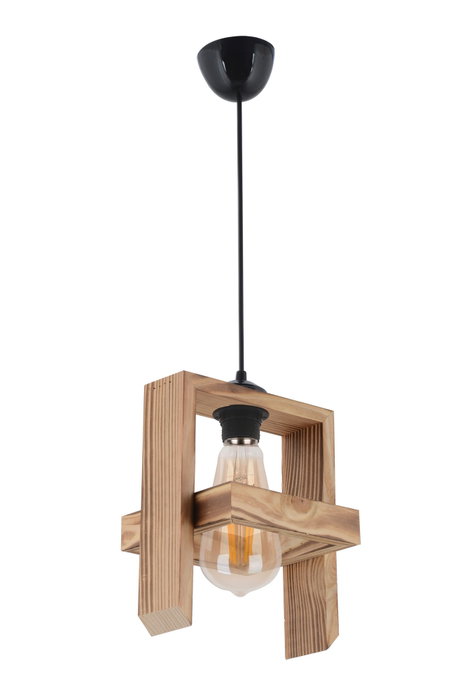 Opviq Lámpara de Araña Hash de Madera Natural